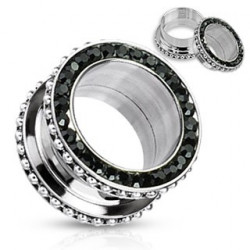 Piercing tunnel acier et zirconium noir 12mm Hyk Piercing oreille6,49 €