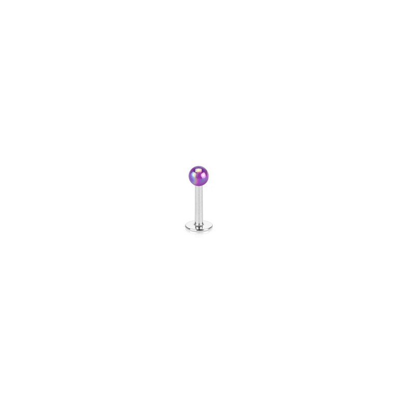 Piercing labret 8mm boule violet nacré Vyt Piercing labret1,75 €
