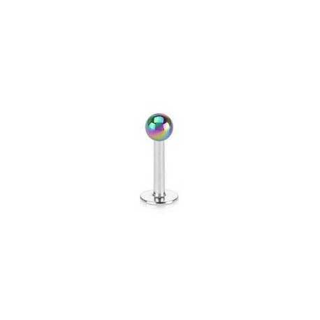 Piercing labret 8mm boule arc en ciel nacré Piercing labret1,75 €