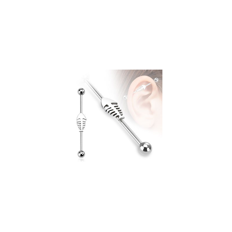 Piercing industriel arêtes poisson 38mm Puk Piercing oreille6,49 €
