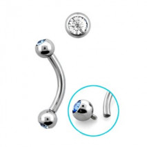 Piercing arcade 8 mm anodisé rose