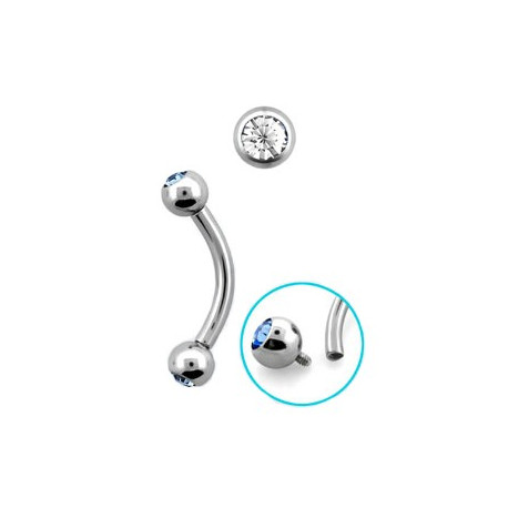 Piercing arcade 8 mm anodisé rose