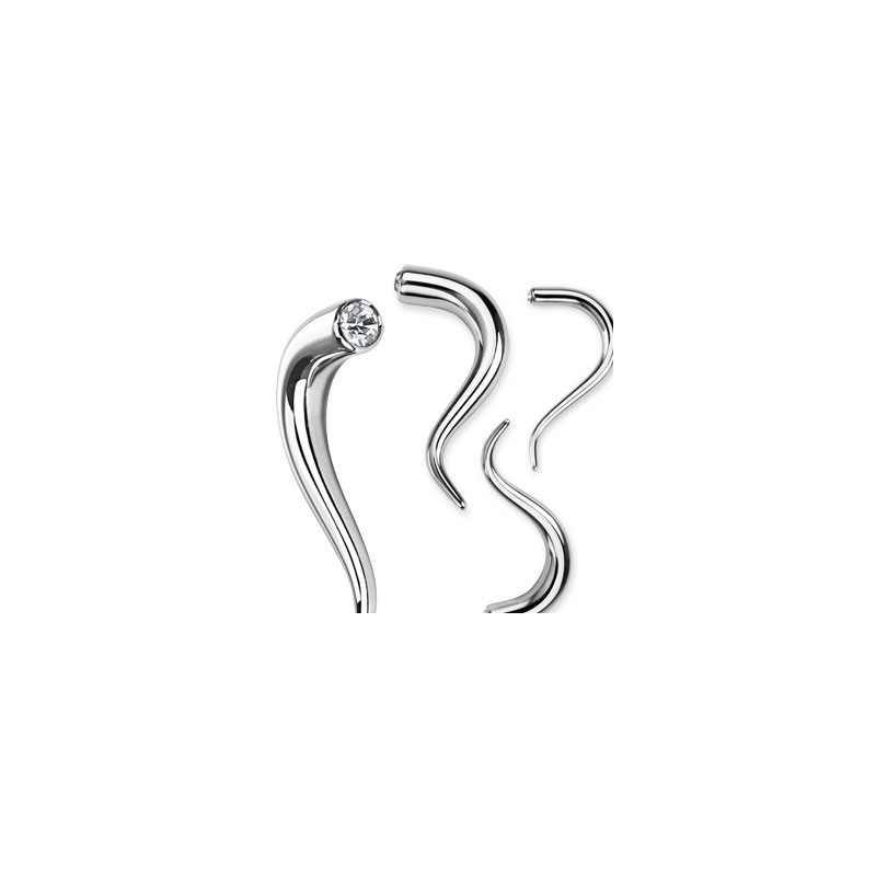 Piercing corne écarteur 3mm et zirconium blanc Jun Piercing oreille4,99 €