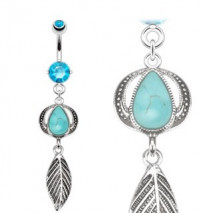 Piercing nombril vintage et turquoise bleu Gyu Piercing nombril6,49 €