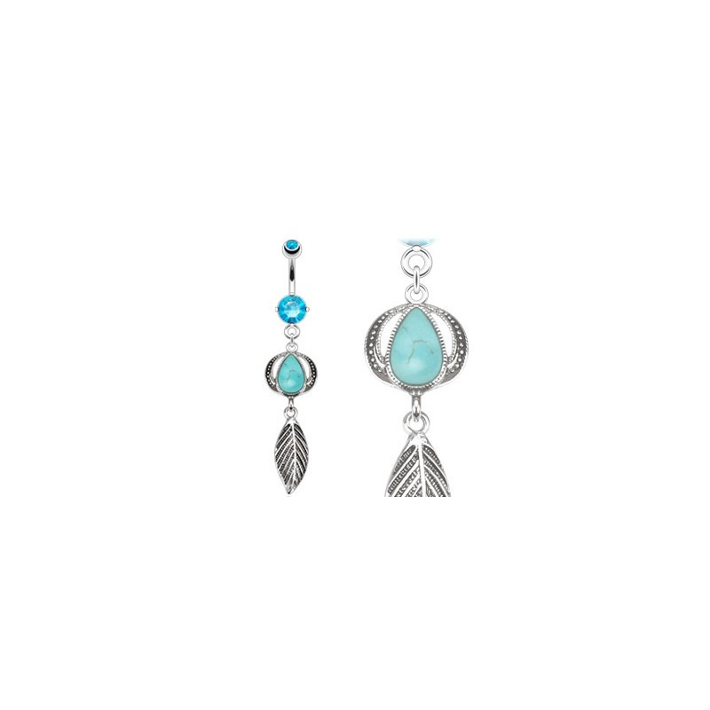 Piercing nombril vintage et turquoise bleu Gyu Piercing nombril6,49 €