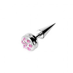 Faux piercing d'oreille avec une écarteur pointes et zirconium rose Faux piercing4,90 €