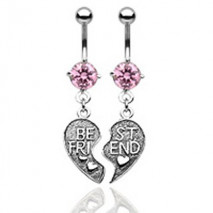 Piercings nombril deux demi cœurs rose Sury Piercing nombril11,49 €