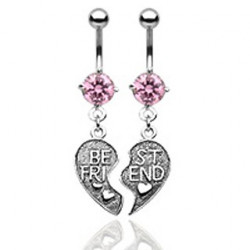 Piercings nombril deux demi cœurs rose Sury Piercing nombril11,49 €