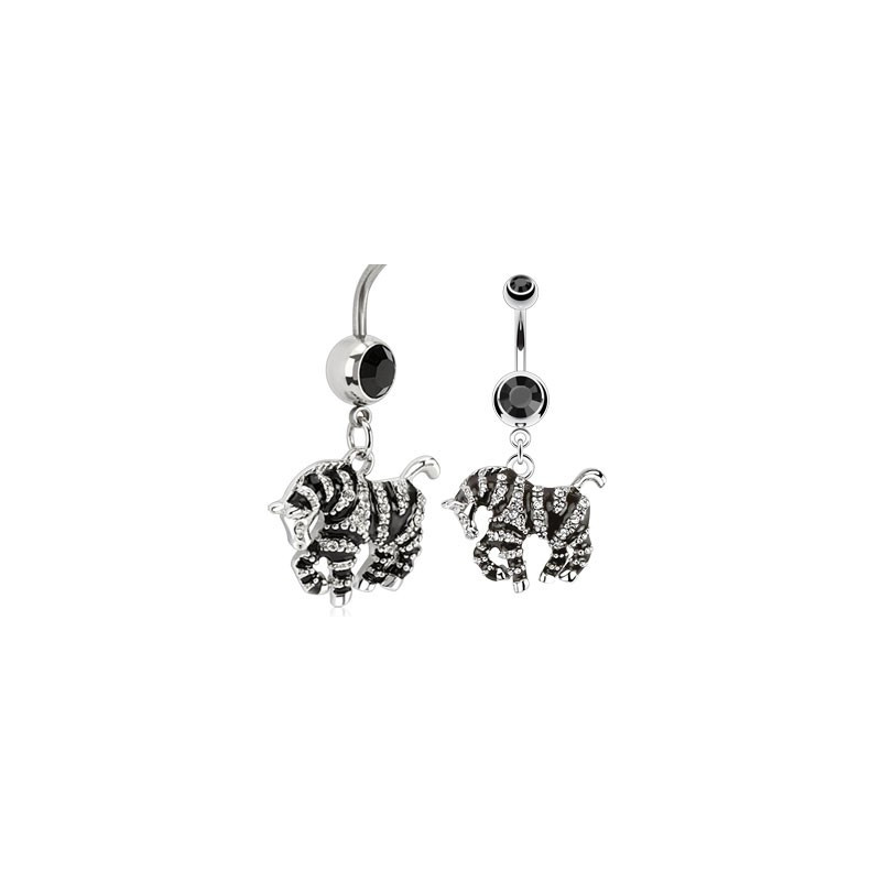 Piercing nombril avec un zèbre noir blanc Piercing nombril9,90 €