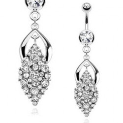 Piercing nombril avec une feuille en zirconium blanc Rit Piercing nombril10,80 €