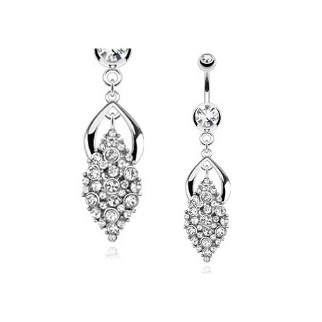 Piercing nombril avec une feuille en zirconium blanc Rit Piercing nombril10,80 €