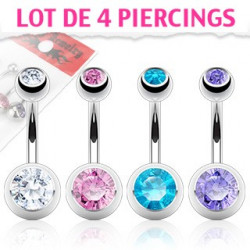 Piercing arcade 8 mm anodisé rose