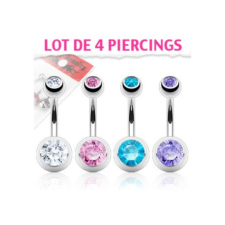 Piercing arcade 8 mm anodisé rose