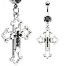 Piercing nombril croix noire gothique Xaz Piercing nombril6,60 €
