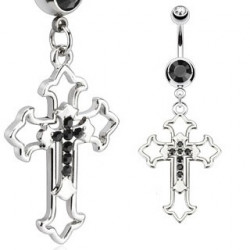 Piercing nombril croix noire gothique Xaz Piercing nombril6,60 €