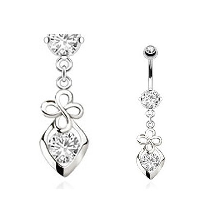 Piercing arcade 8 mm anodisé rose