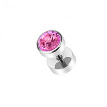 Faux piercing plug avec cristal rose Lut Faux piercing4,40 €