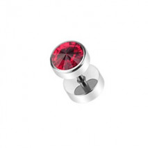 Faux piercing plug avec cristal rouge Lutez Faux piercing4,40 €