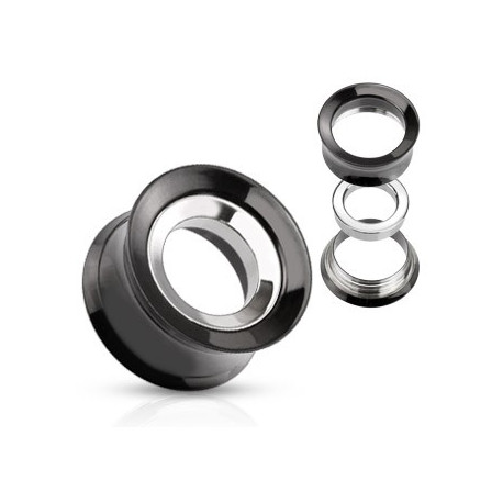 Piercing tunnel noir acier interchangeable 10mm Piercing oreille5,49 €