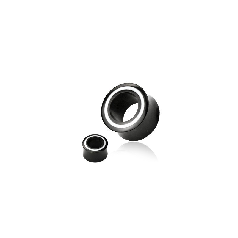 Piercing tunnel corne blanc et noir 8mm Guy Piercing oreille4,60 €