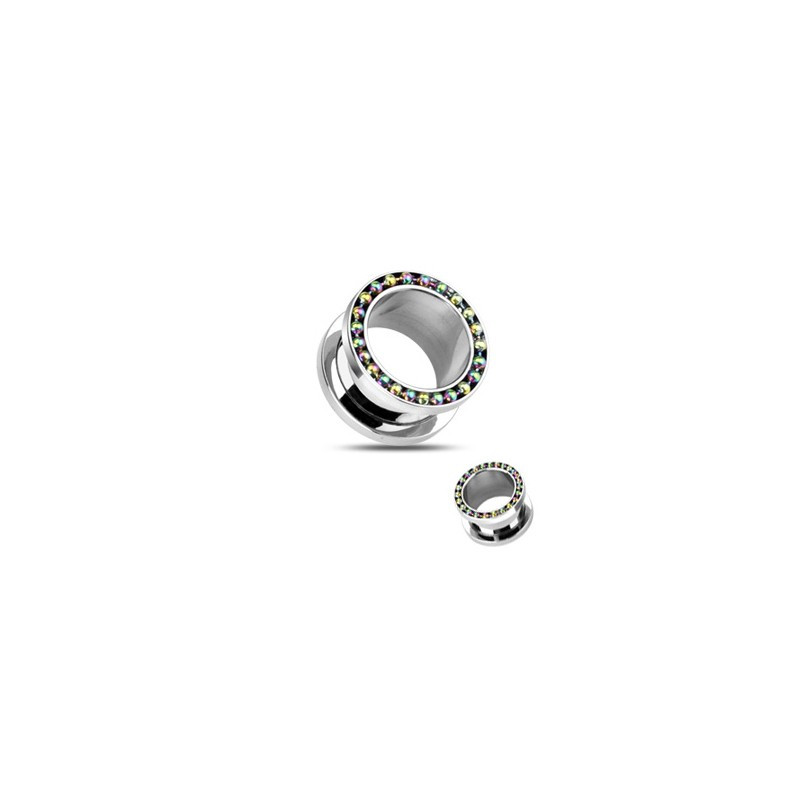 Piercing tunnel 12mm avec perles acier anodisé Thaf Piercing oreille5,49 €