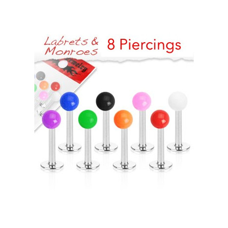 Piercing arcade 8 mm anodisé rose