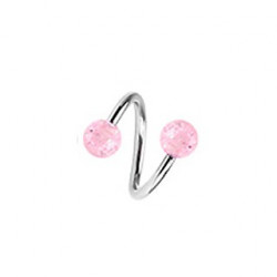 Piercing arcade 8 mm anodisé rose