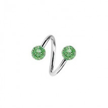 Piercing spirale 10mm et boules verte 4mm Sudaz Piercing oreille3,30 €