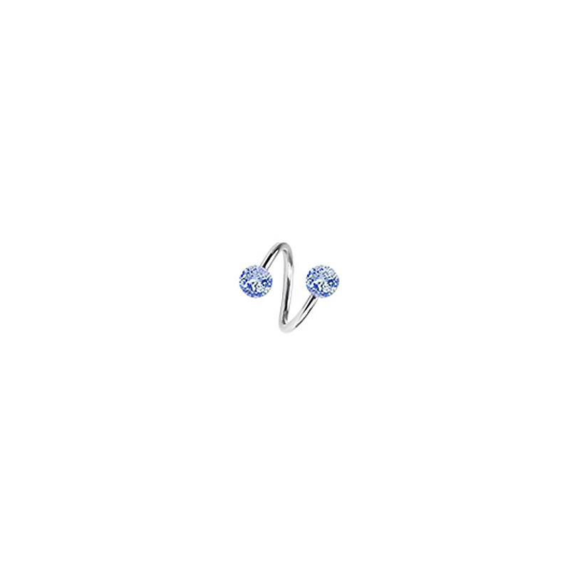 Piercing spirale 10mm et boules bleu 4mm Sudan Piercing oreille3,30 €