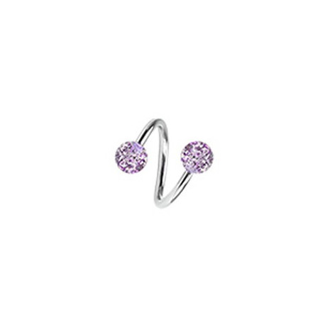 Piercing spirale 10mm et boules violette 4mm Cadan Piercing oreille3,30 €