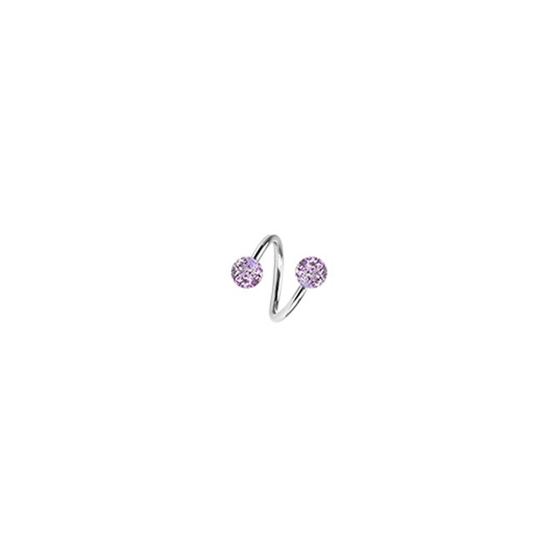 Piercing spirale 10mm et boules violette 4mm Cadan Piercing oreille3,30 €