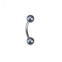 Piercing arcade 8mm avec deux boules nacrées hématite Nos Piercing arcade2,49 €
