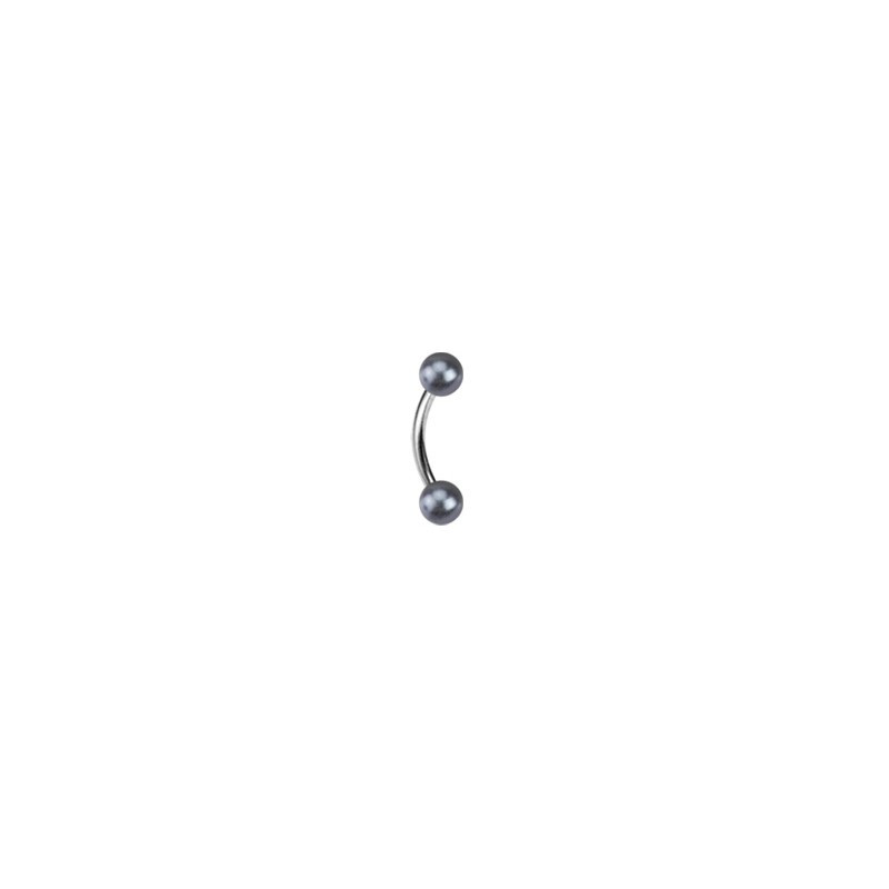 Piercing arcade 8mm avec deux boules nacrées hématite Nos Piercing arcade2,49 €