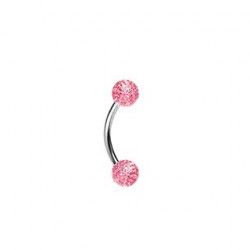 Piercing arcade 8 mm anodisé rose