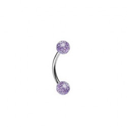 Piercing arcade 8 mm anodisé rose
