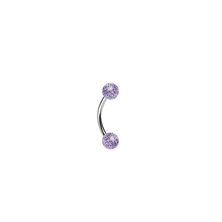 Piercing arcade 8 mm anodisé rose