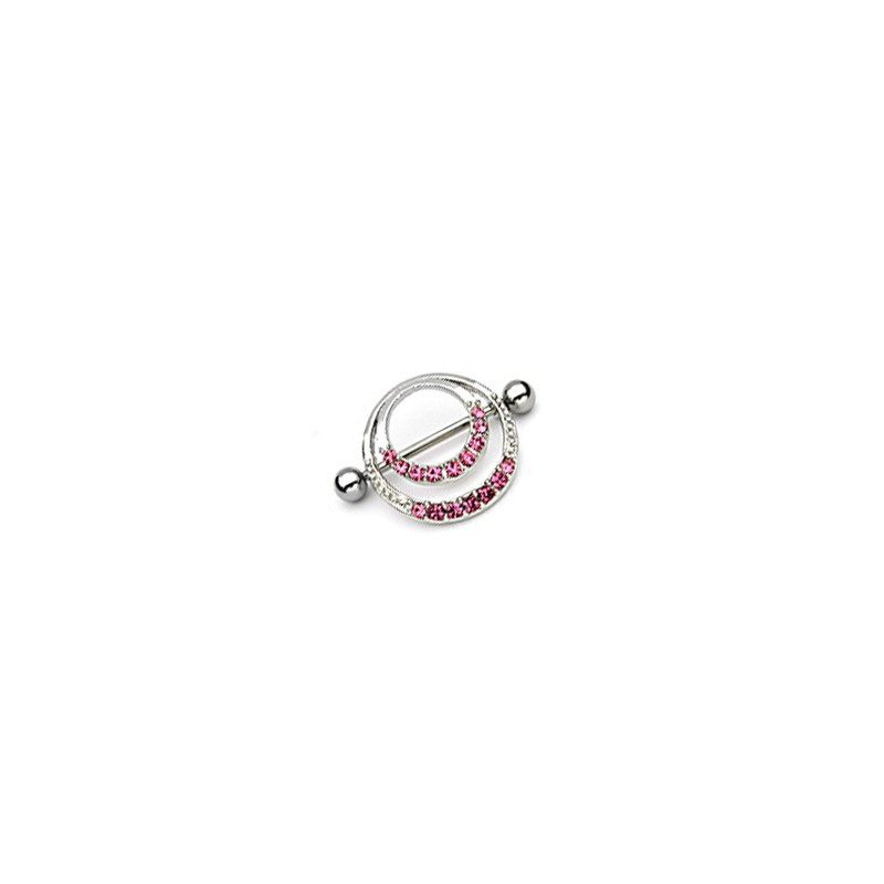Piercing arcade 8 mm anodisé rose
