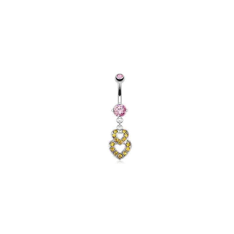 Piercing arcade 8 mm anodisé rose