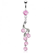Piercing nombril avec pendentif raisin rose Zataz Piercing nombril9,49 €