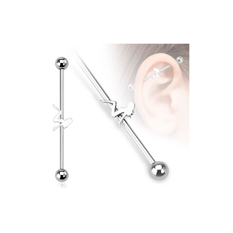 Piercing arcade 8 mm anodisé rose