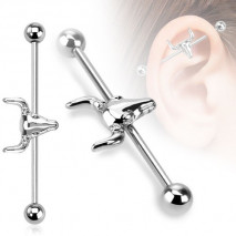 Piercing industriel crâne de taureau 38mm Pomox Piercing oreille4,80 €