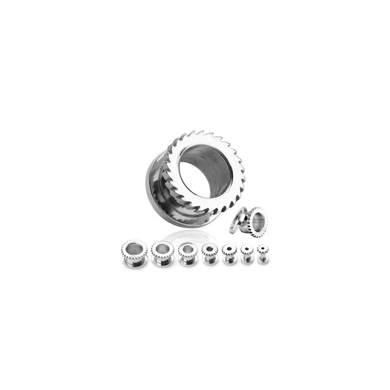 Piercing tunnel acier avec engrenage 8mm Sanz Piercing oreille5,99 €
