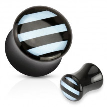 Piercing plug rayé noir et bleu 16mm Dazy Piercing oreille5,99 €