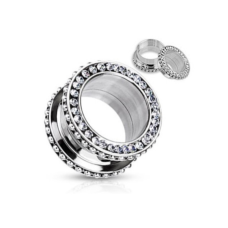 Piercing tunnel billes acier et zirconium 14mm Tuw Piercing oreille8,99 €