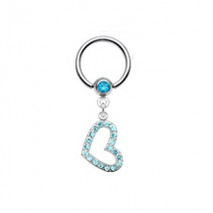 Piercing téton anneau et coeur bleu Pyon Piercing téton5,99 €