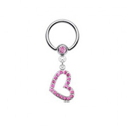 Piercing arcade 8 mm anodisé rose