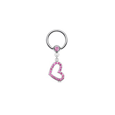Piercing téton anneau et coeur rose Lyon Piercing téton5,99 €