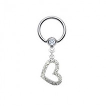 Piercing téton anneau et coeur blanc Hyon Piercing téton5,99 €