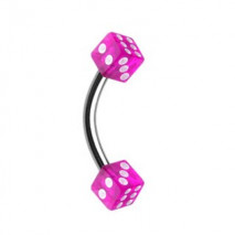 Piercing arcade 8 mm anodisé rose