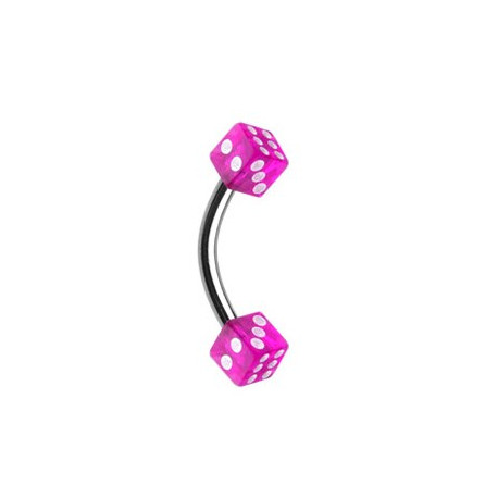 Piercing arcade 8 mm anodisé rose